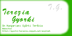 terezia gyorki business card